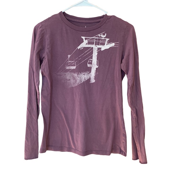 Burton Tops - Burton Ski Lift Graphic 100% Cotton Long Sleeve T-Shirt Sz S